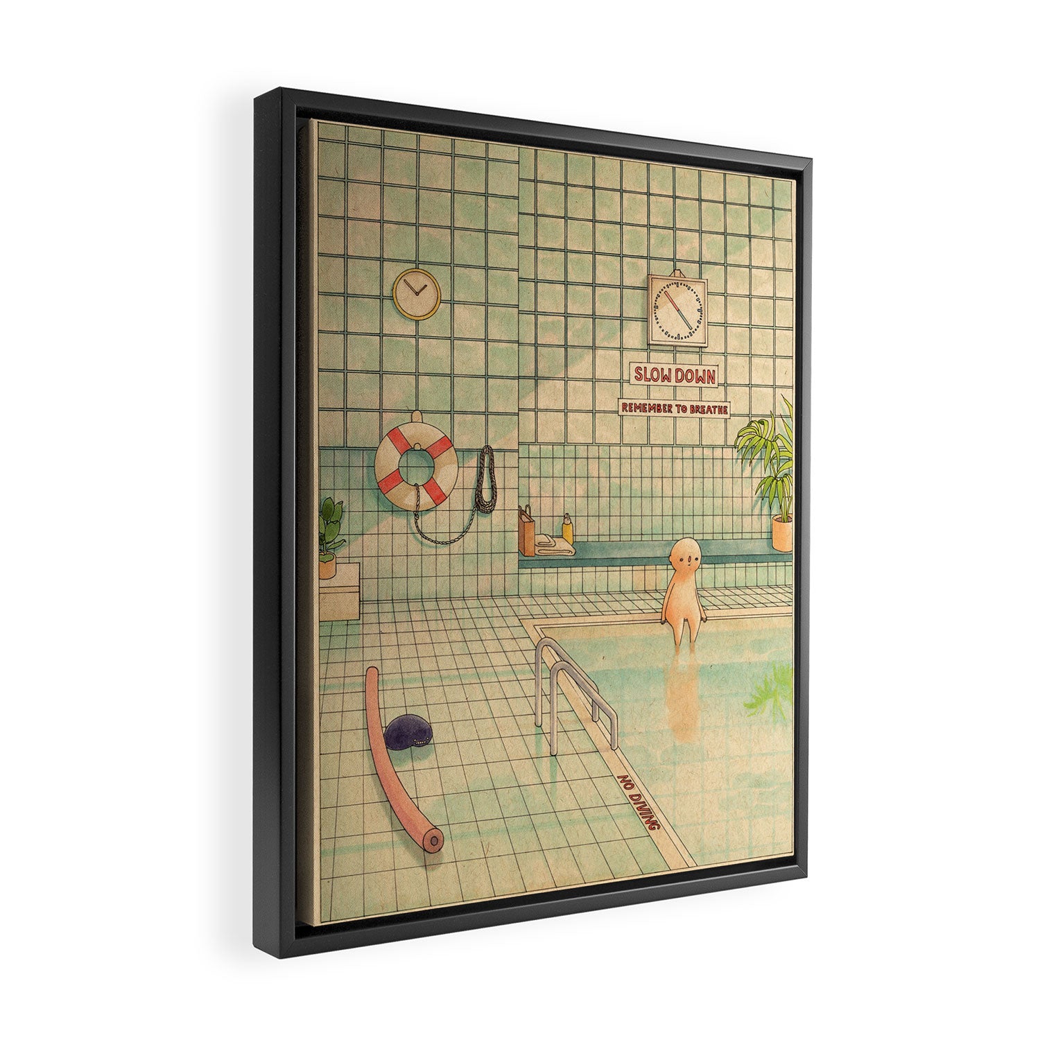 Indoor Pool Framed Canvas Print Gallery Image 2