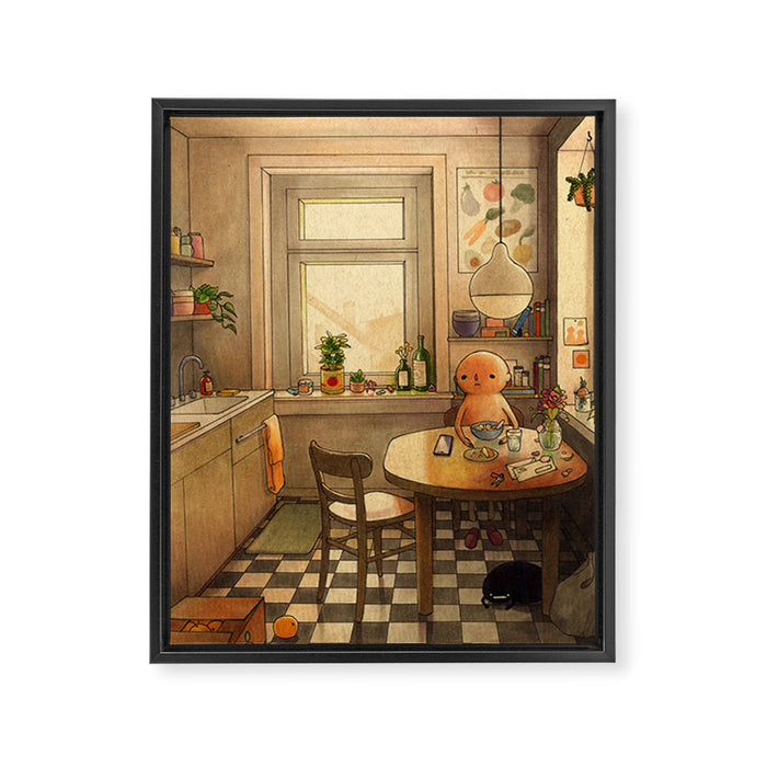 Kitchen 2 Framed Canvas Print Gallery Image 1