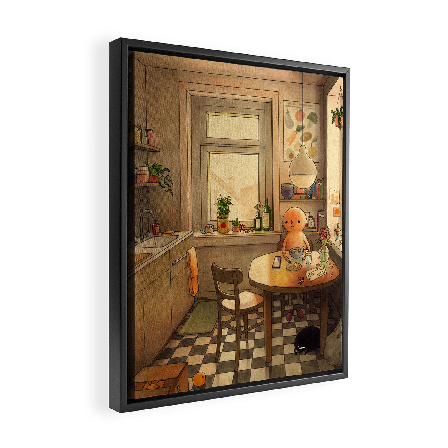 Kitchen 2 Framed Canvas Print Gallery Image 2