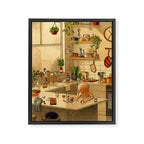 Kitchen Counter Framed Canvas Print Gallery Image 6