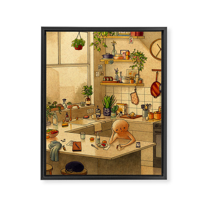 Kitchen Counter Framed Canvas Print Gallery Image 6