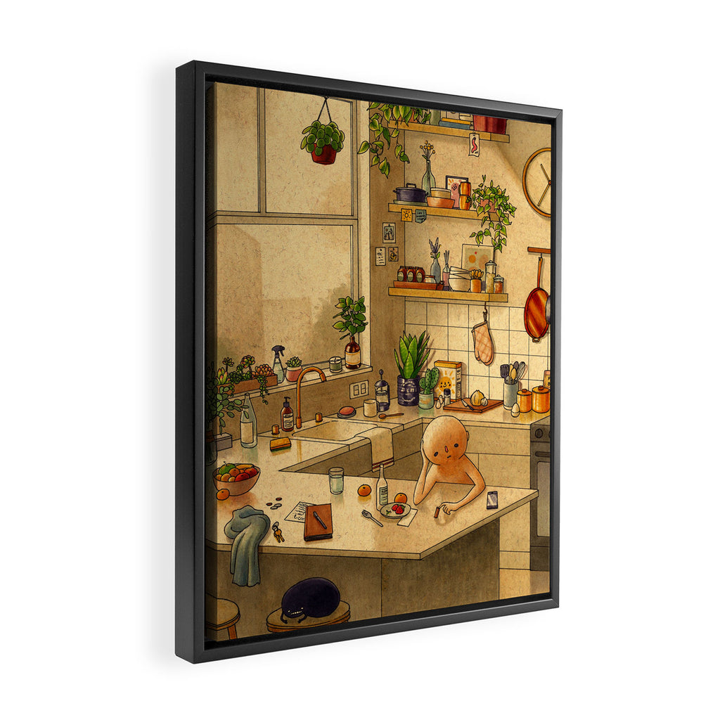 Kitchen Counter Framed Canvas Print Gallery Image 2