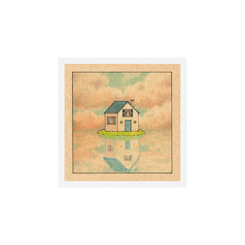 Little Blue House Art Print Gallery Image 1