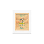 Little Blue House Art Print Gallery Image 1