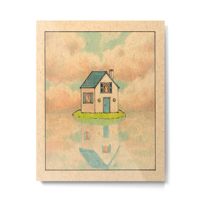 Little Blue House Metal Print Gallery Image 1