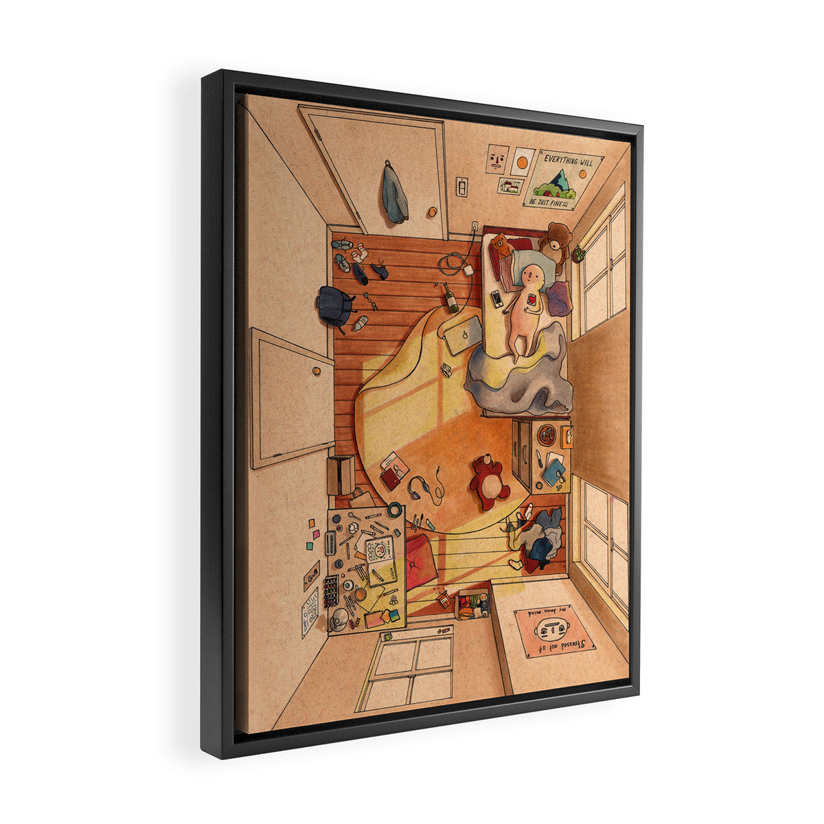 Lonely Afternoons Framed Canvas Print Gallery Image 2