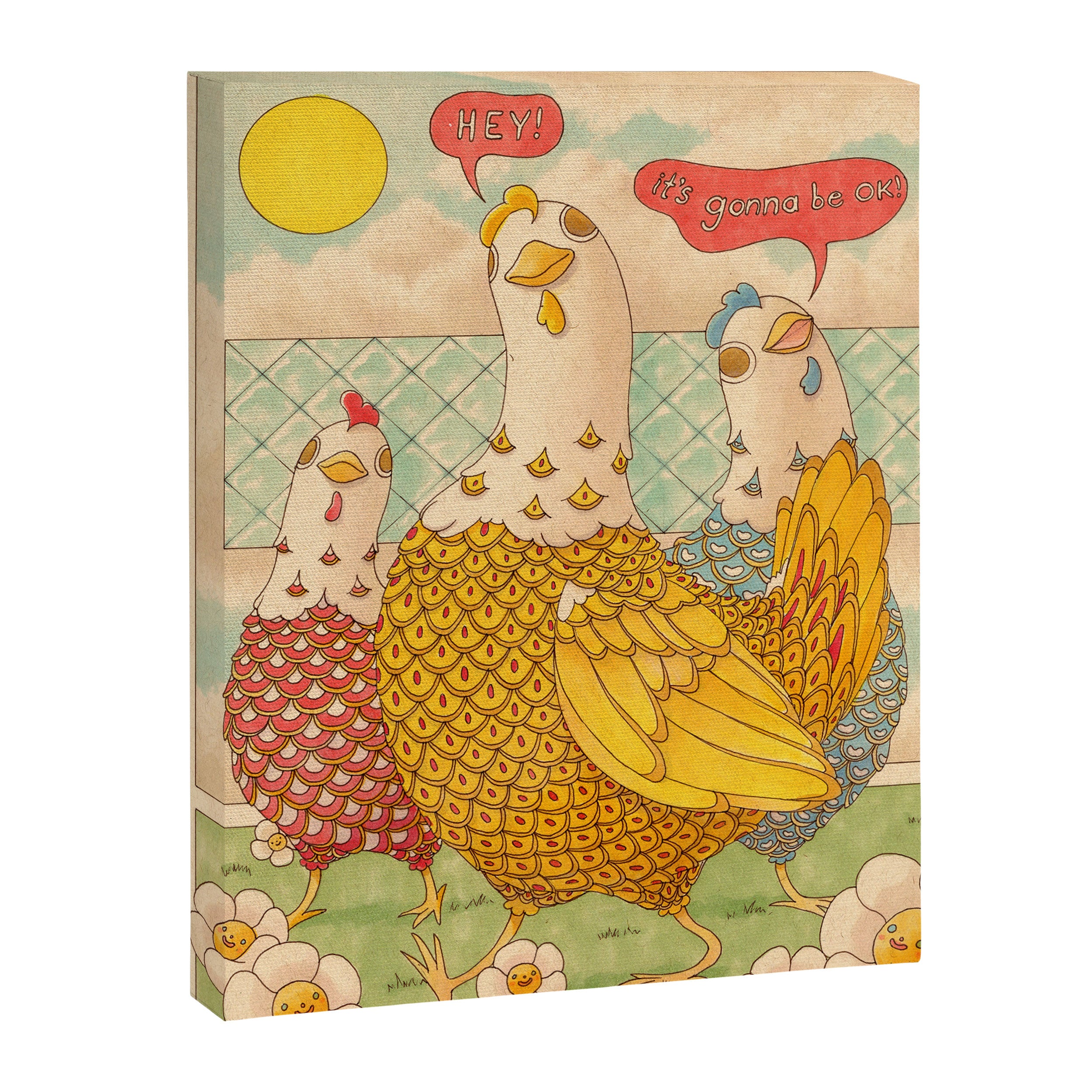 Motivational Chickens Canvas Print Gallery Image 6