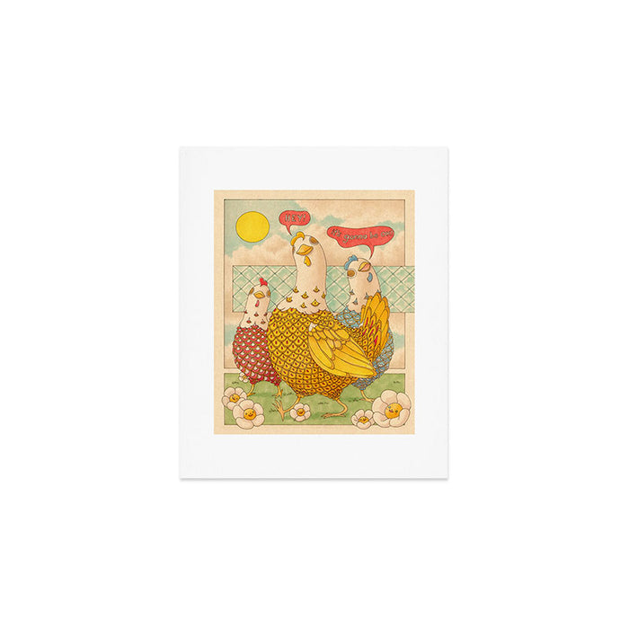 Motivational Chickens Art Print Gallery Image 1