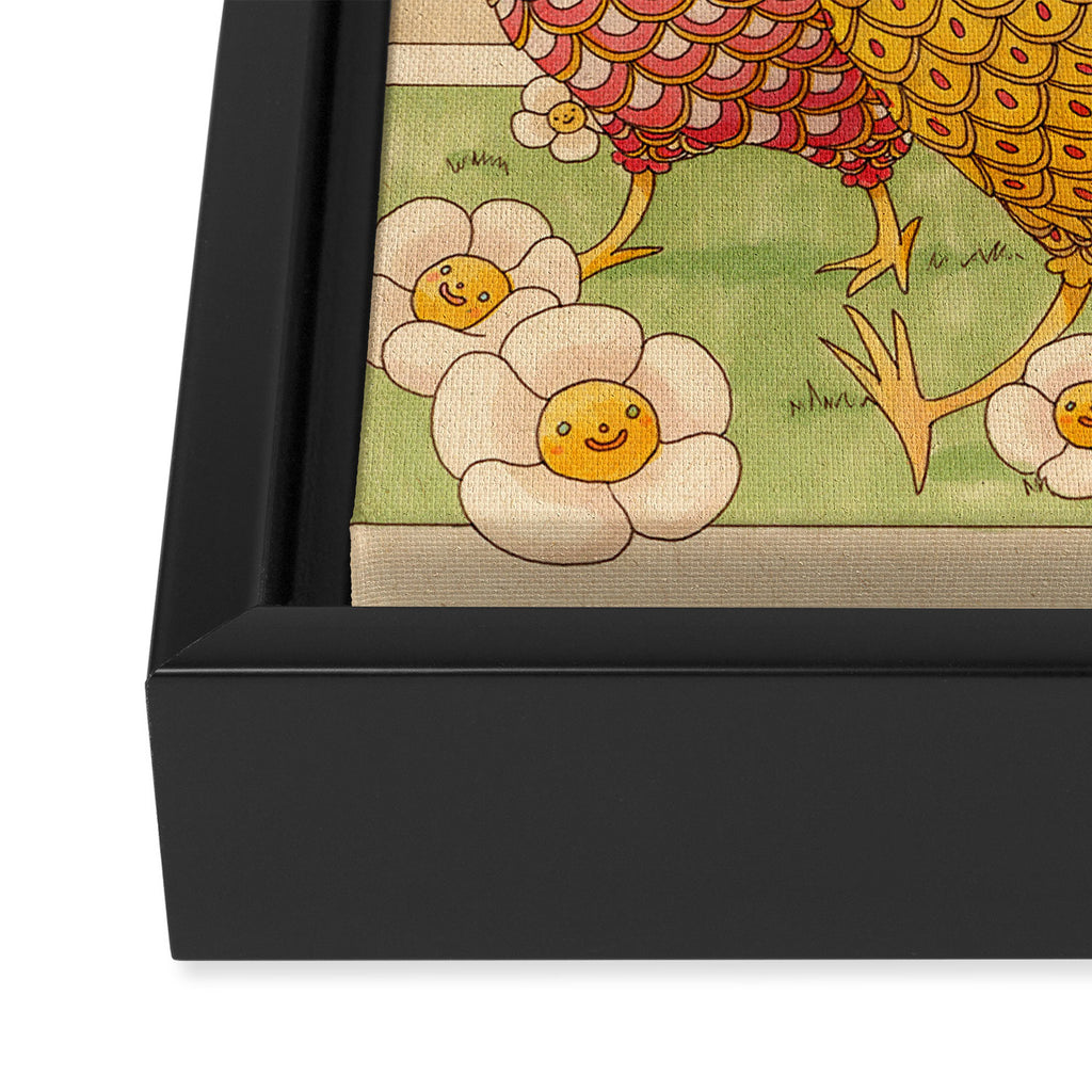 Motivational Chickens Framed Canvas Print Gallery Image 3