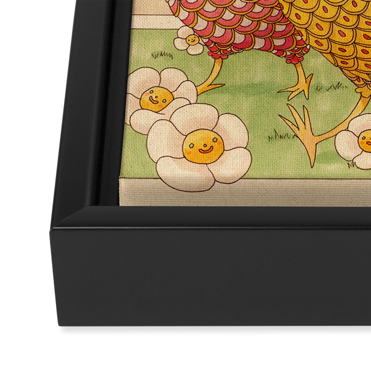 Motivational Chickens Framed Canvas Print Gallery Image 3
