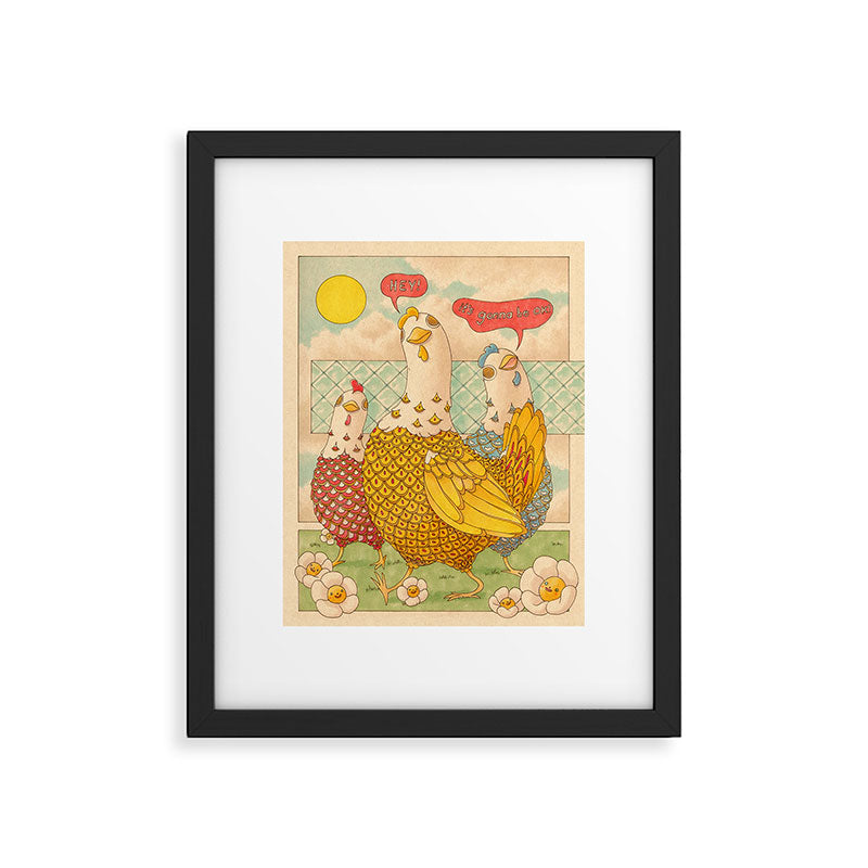 Motivational Chickens Framed Art Print Gallery Image 5