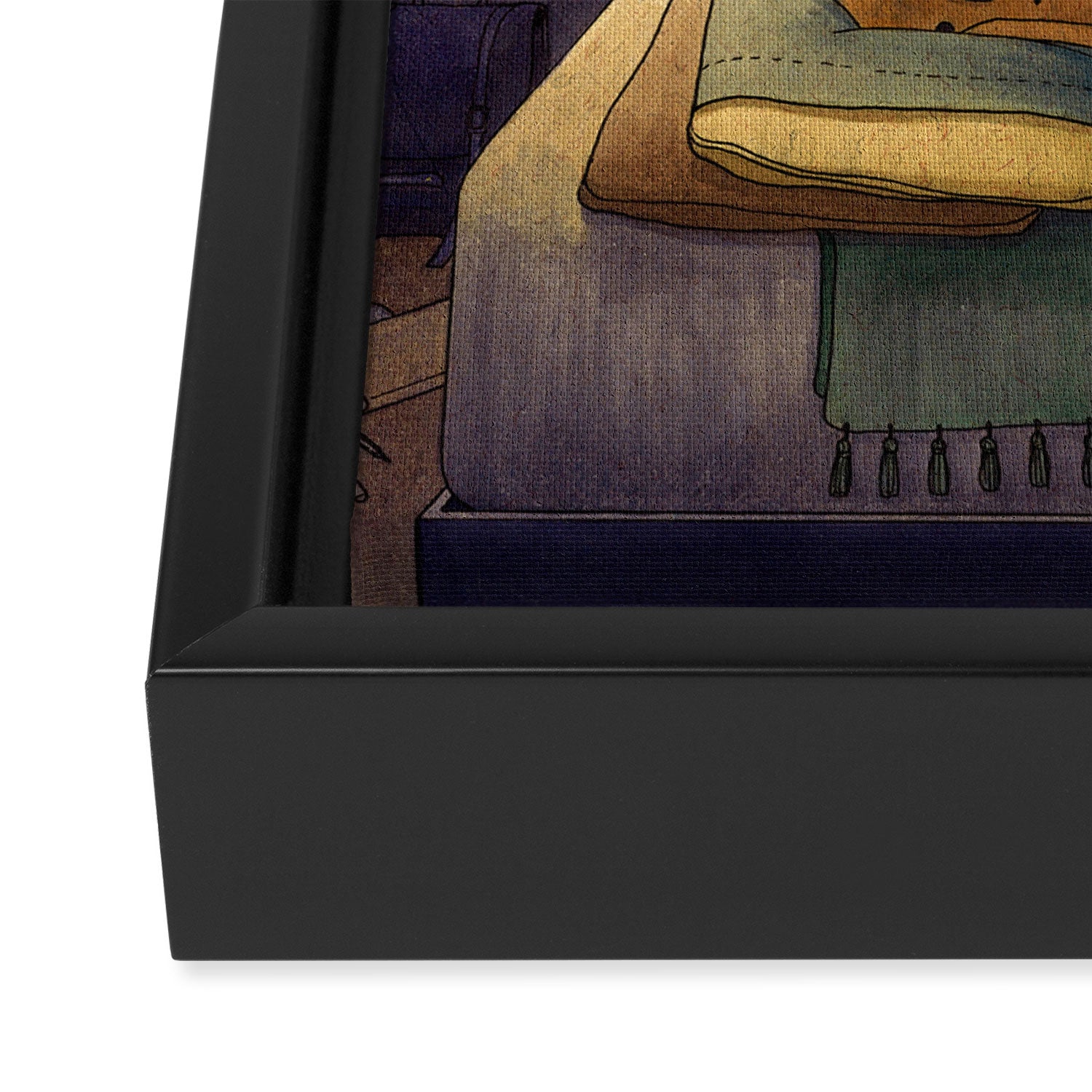Nap Framed Canvas Print Gallery Image 3