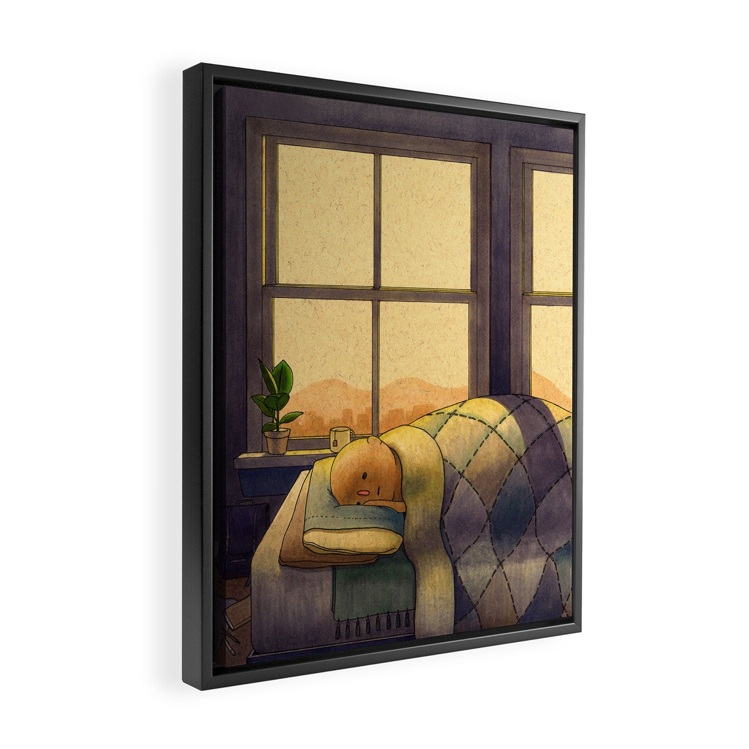 Nap Framed Canvas Print Gallery Image 2
