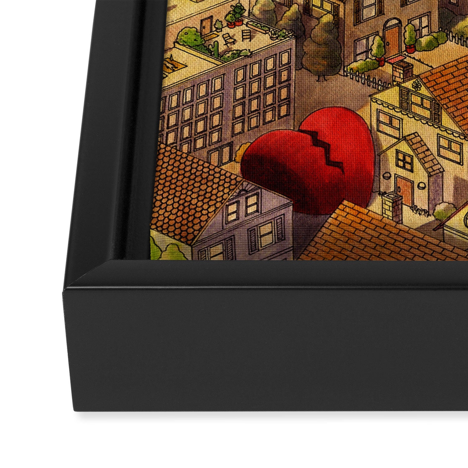 Neighborhood Framed Canvas Print Gallery Image 3