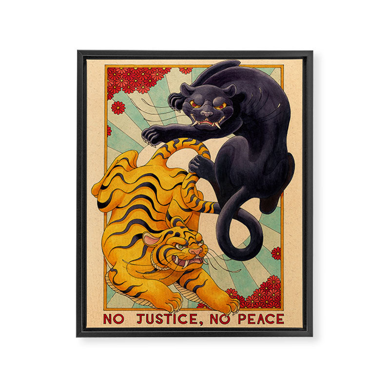 No Justice, No Peace Framed Canvas Print Gallery Image 6