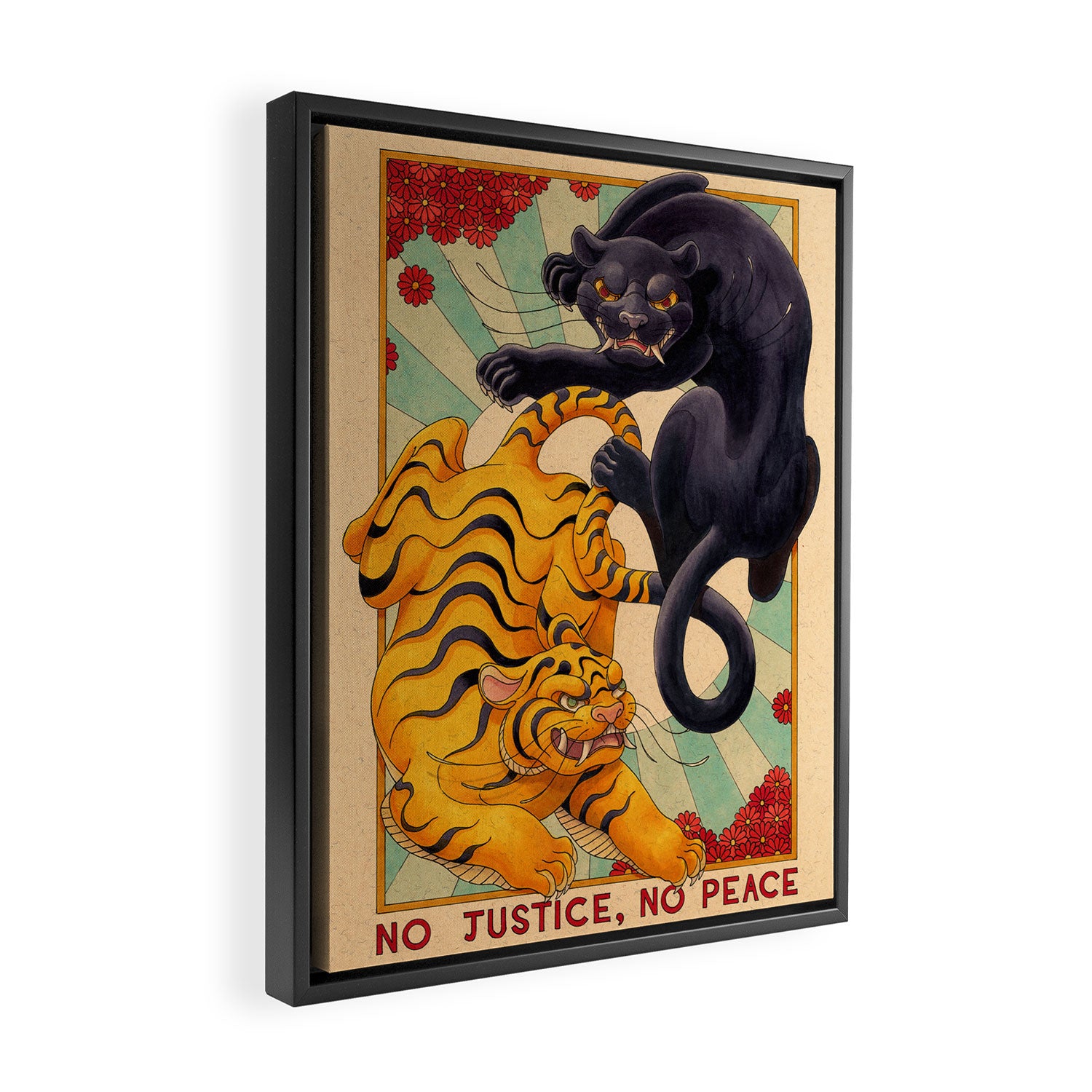 No Justice, No Peace Framed Canvas Print Gallery Image 2