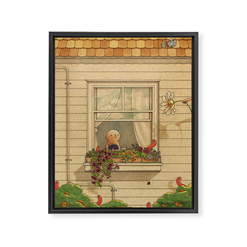 Out the Window Framed Canvas Print Gallery Image 6