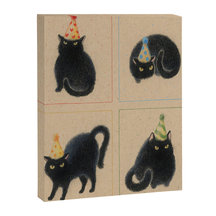 Party Cats in Party Hats Canvas Print Gallery Image 1