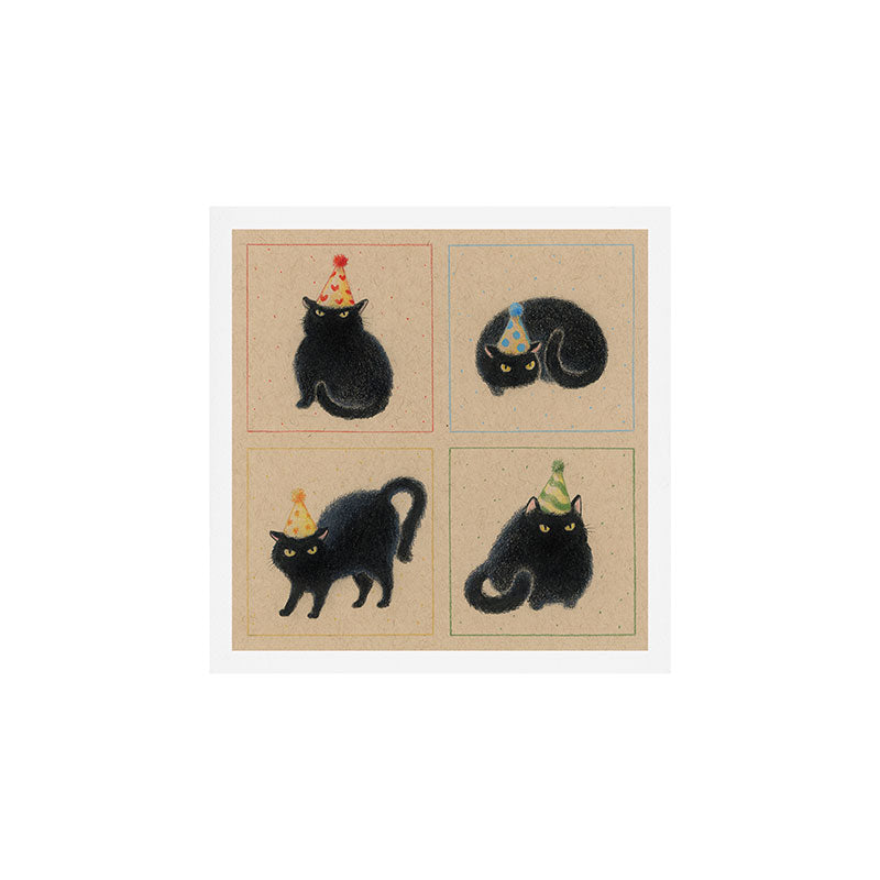 Party Cats in Party Hats Art Print Gallery Image 1