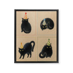 Party Cats in Party Hats Framed Canvas Print Gallery Image 8