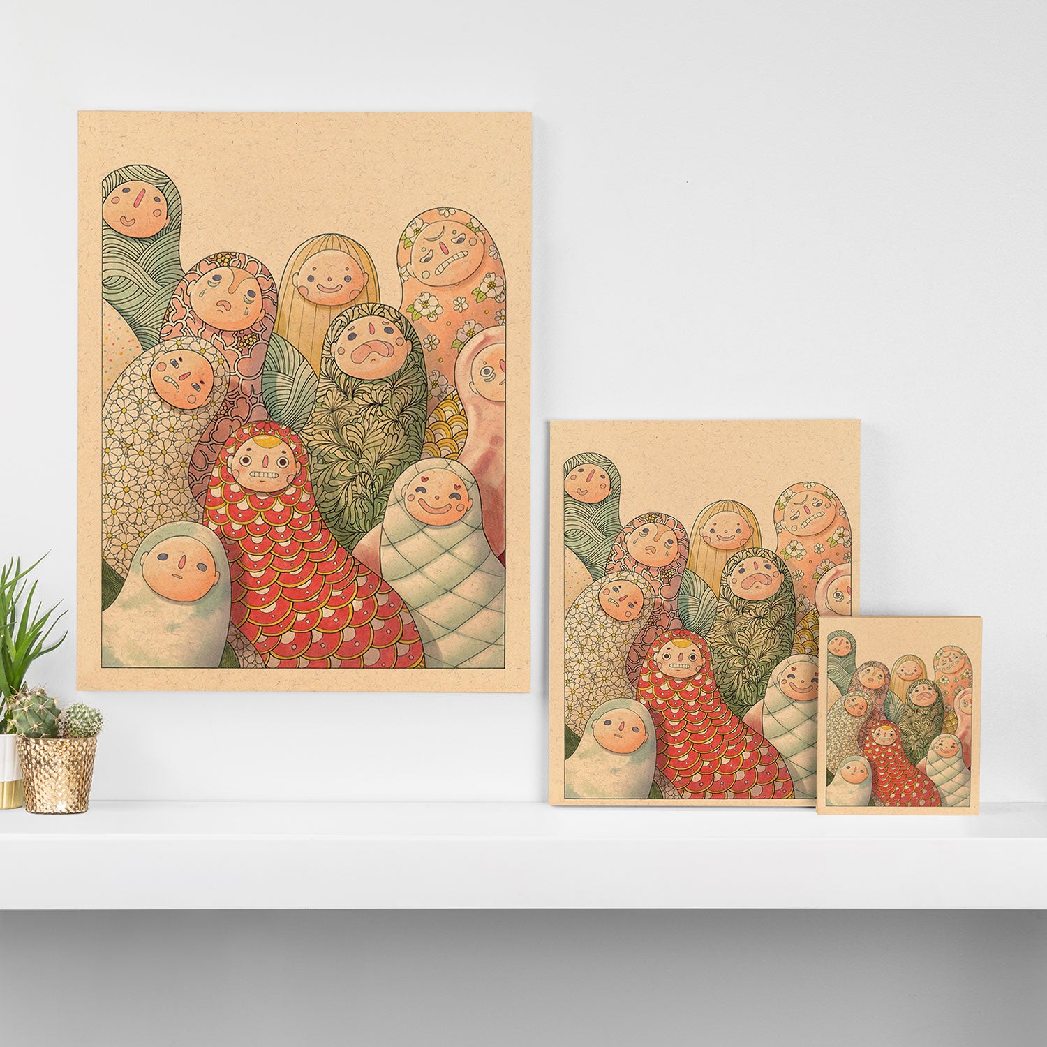 Pattern Worms Canvas Print Gallery Image 3