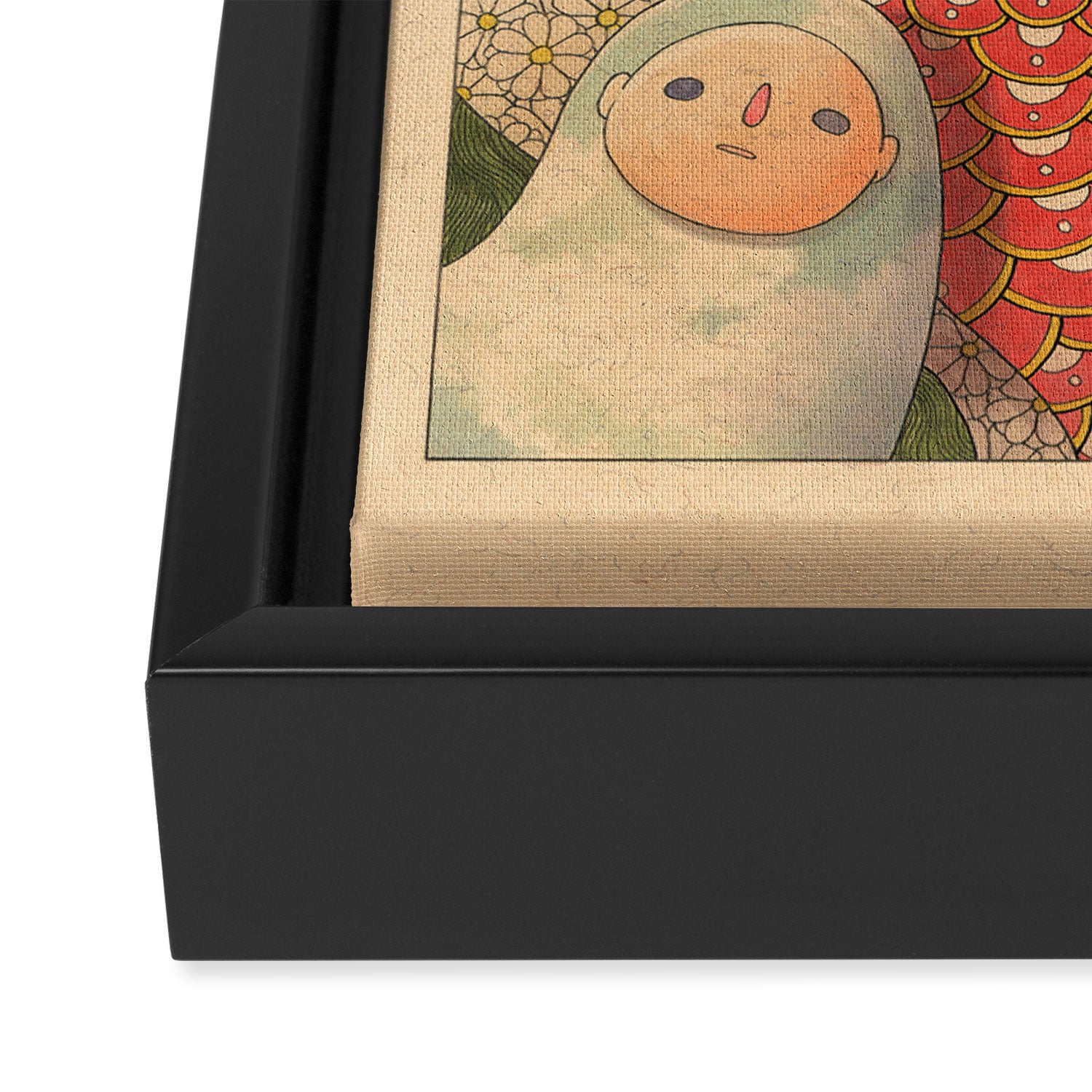 Pattern Worms Framed Canvas Print Gallery Image 3