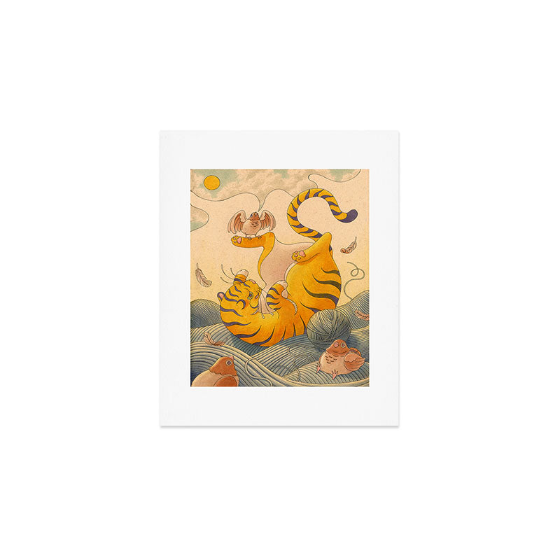 Perching Pigeon, Tumbling Tiger Art Print Gallery Image 1