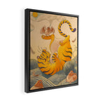 Perching Pigeon, Tumbling Tiger Framed Canvas Print Gallery Image 2