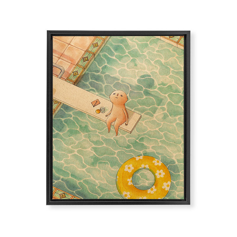 Pool Days Framed Canvas Print Gallery Image 6