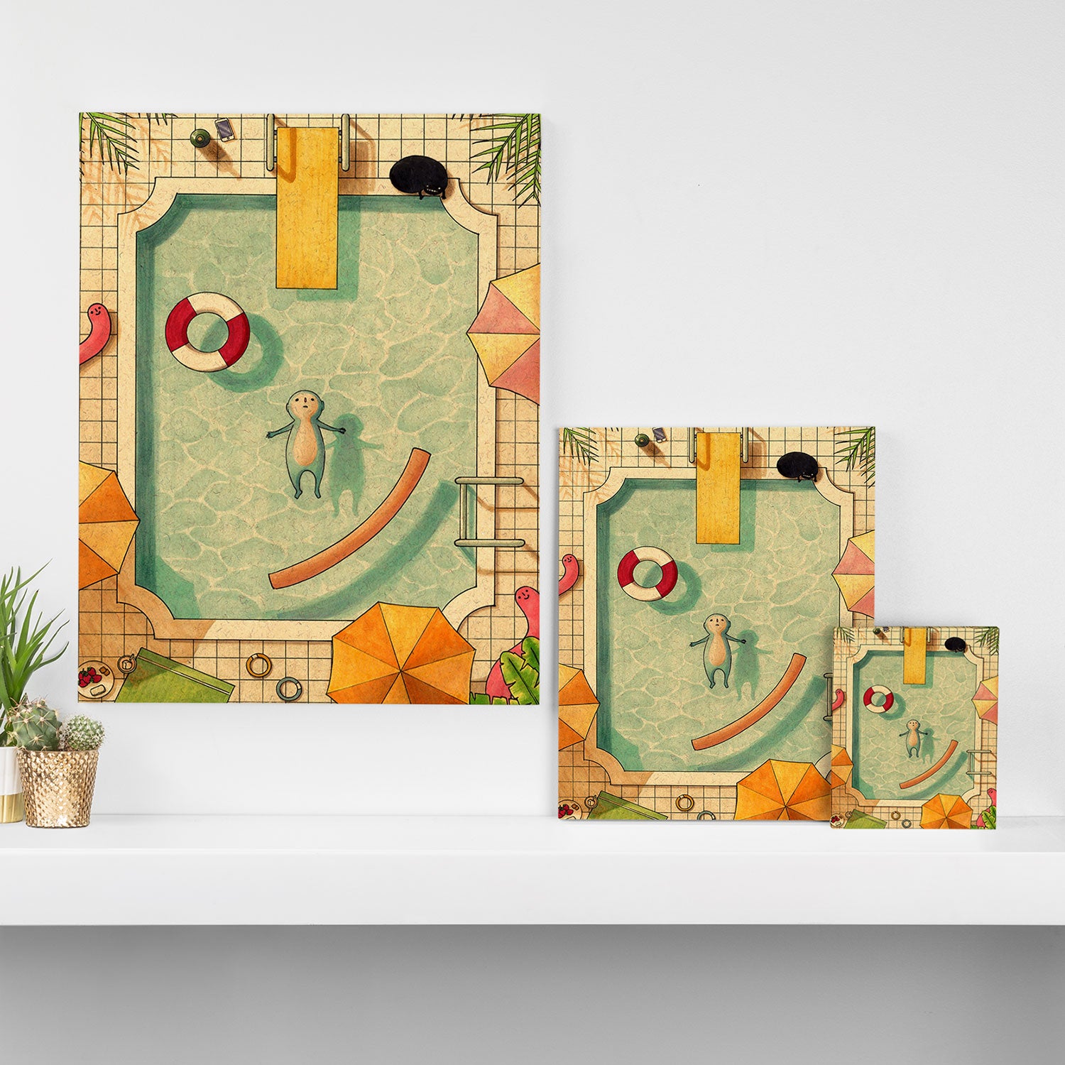 Pool Thoughts Canvas Print Gallery Image 3