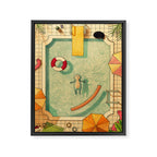 Pool Thoughts Framed Canvas Print Gallery Image 6