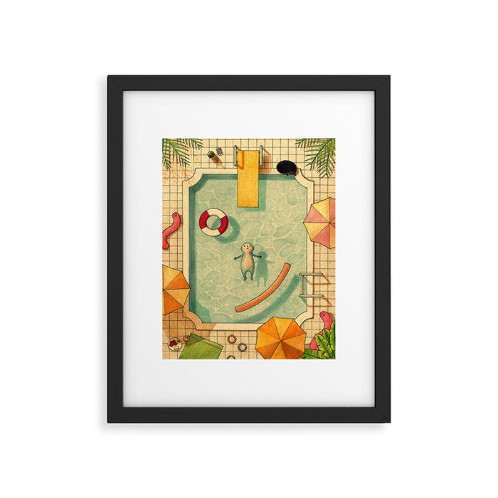 Pool Thoughts Framed Art Print Gallery Image 1