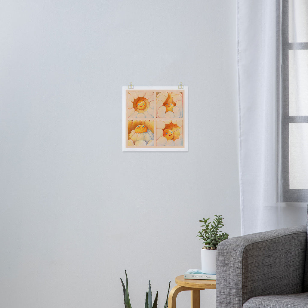 Rainbow Daisies Art Print Gallery Image 3