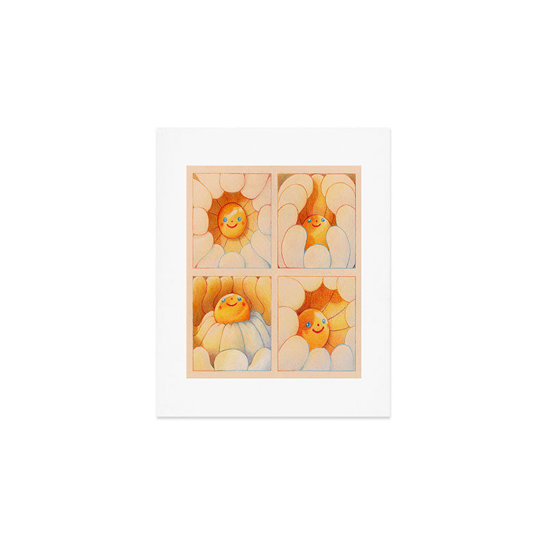 Rainbow Daisies Art Print Gallery Image 1