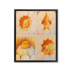 Rainbow Daisies Framed Canvas Print Gallery Image 8