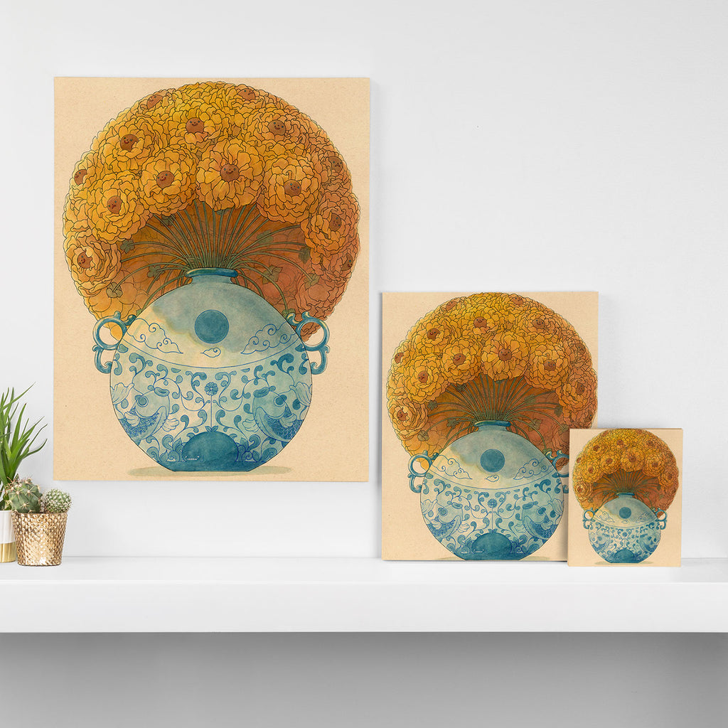 Round Bloom Canvas Print Gallery Image 3