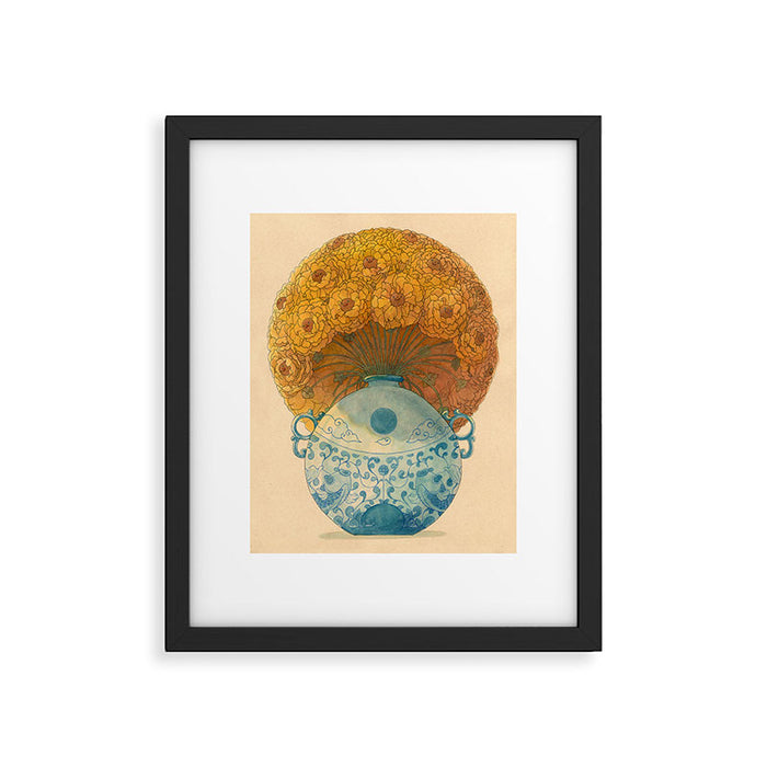 Round Bloom Framed Art Print Gallery Image 1