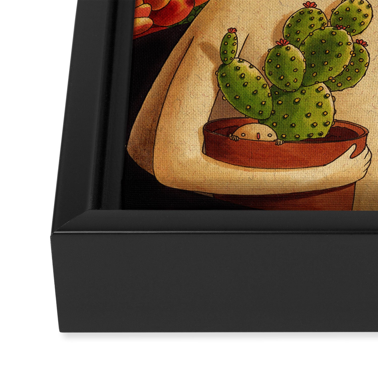 Succulent Man Framed Canvas Print Gallery Image 3