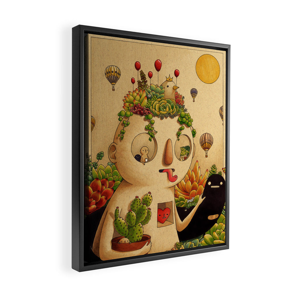 Succulent Man Framed Canvas Print Gallery Image 2