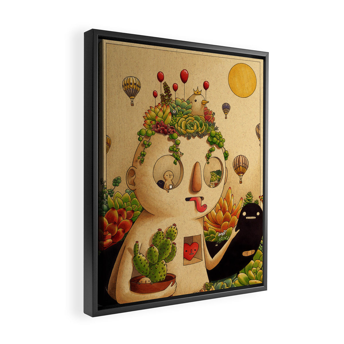 Succulent Man Framed Canvas Print Gallery Image 2