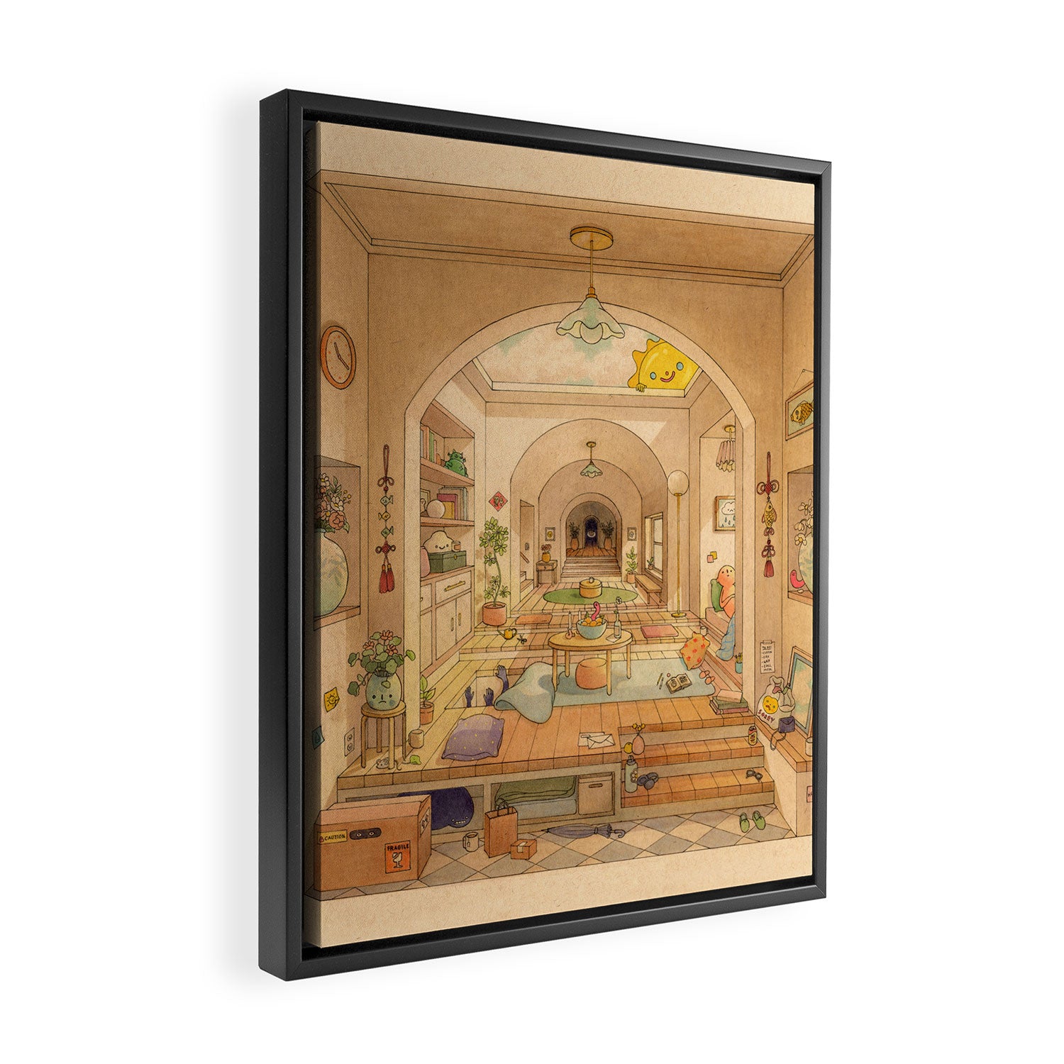 Sunny Day Blues Framed Canvas Print Gallery Image 2