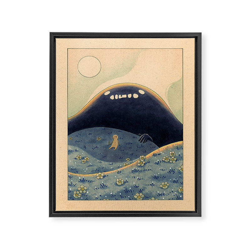 The Fear (Blue) Framed Canvas Print Gallery Image 6