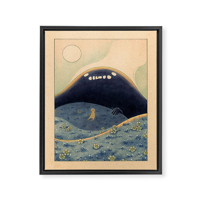 The Fear (Blue) Framed Canvas Print Gallery Image 1