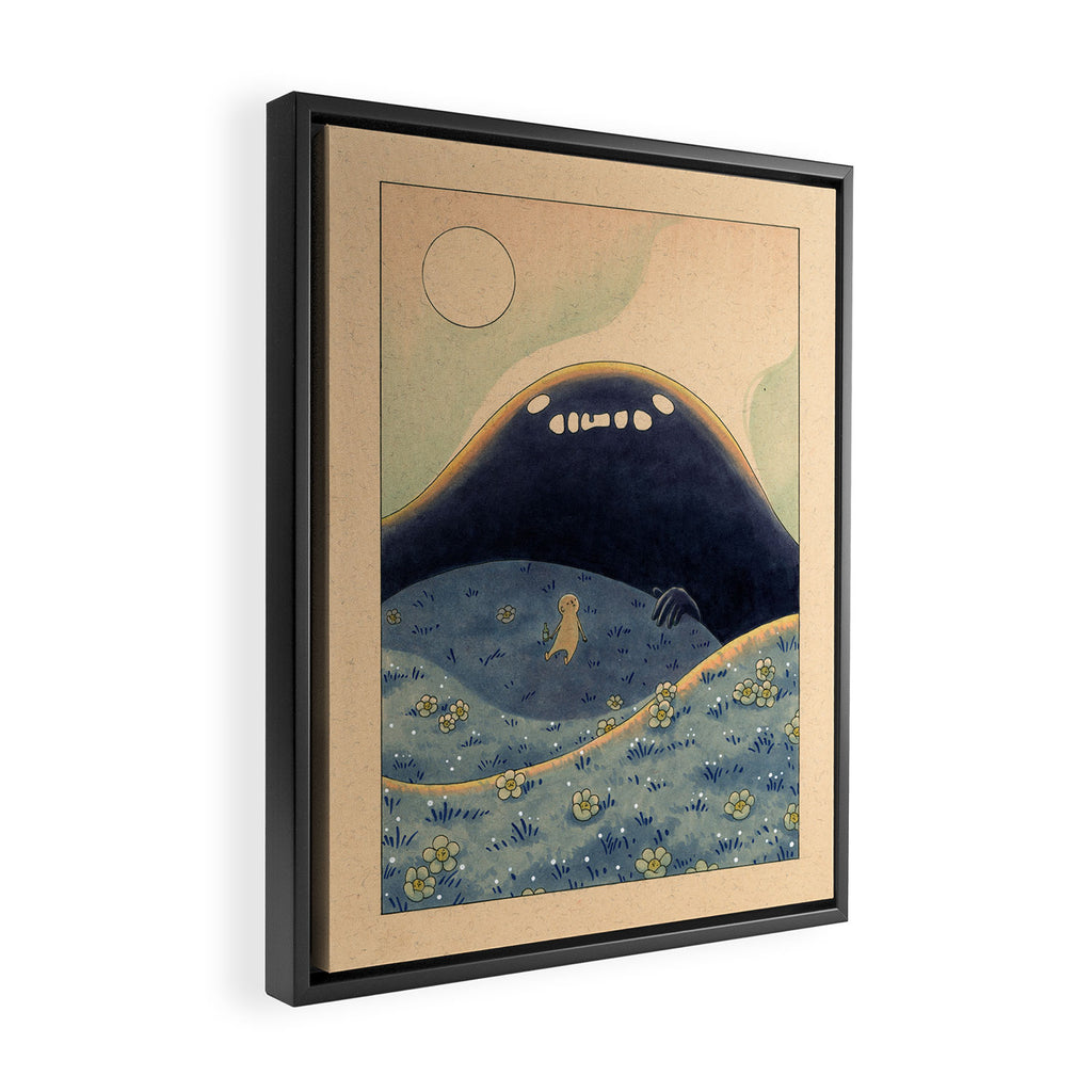 The Fear (Blue) Framed Canvas Print Gallery Image 2