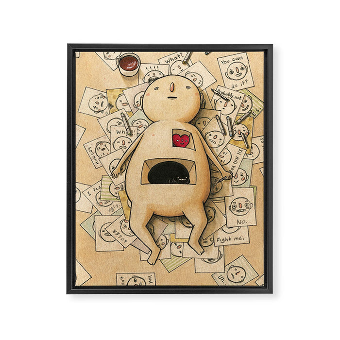 The Illustrator Framed Canvas Print Gallery Image 1