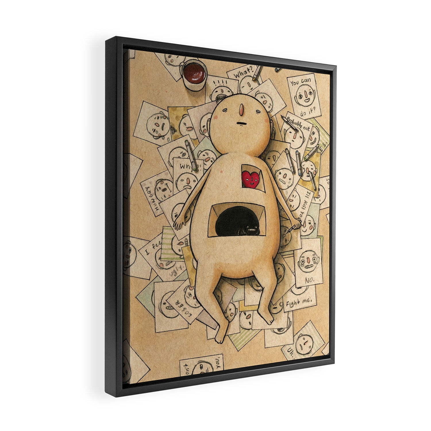 The Illustrator Framed Canvas Print Gallery Image 2