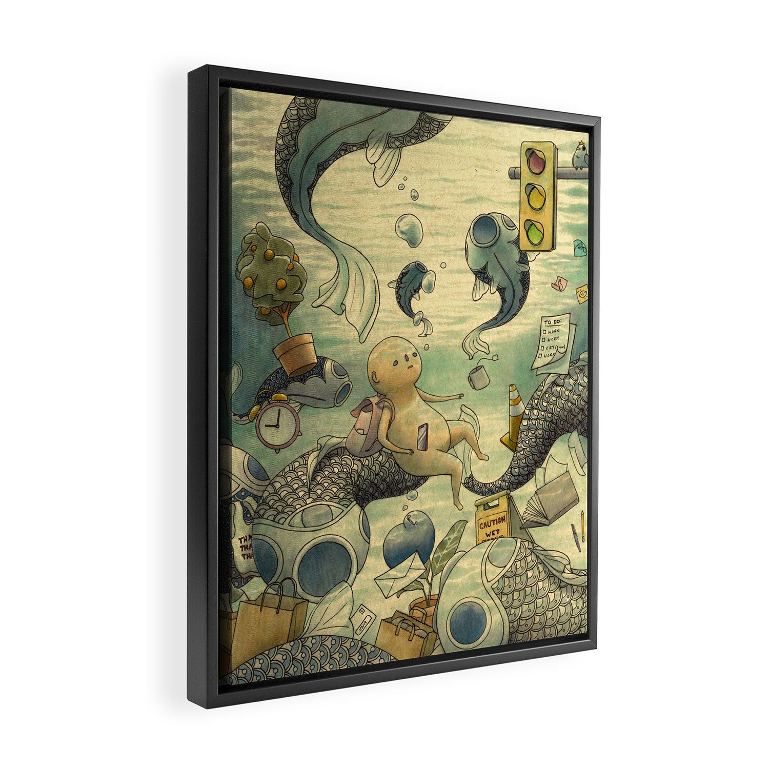 Underwater Framed Canvas Print Gallery Image 2