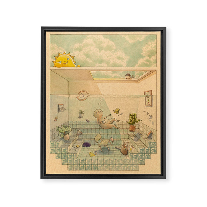 Waiting Framed Canvas Print Gallery Image 1