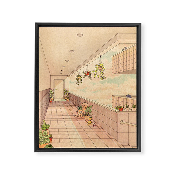 Walkway Framed Canvas Print Gallery Image 1