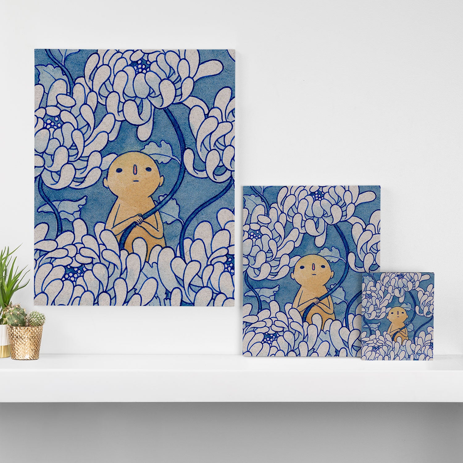 Watercolor Test (Blue) Canvas Print Gallery Image 3